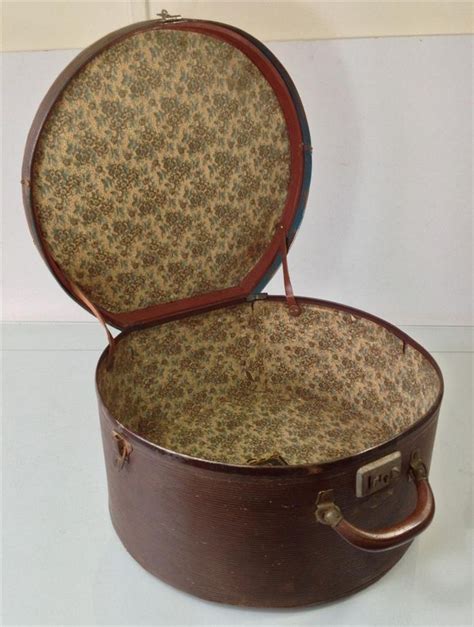 old metal hat boxes|vintage wallpaper hat box.